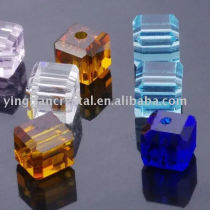 Square crystal beads