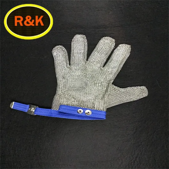 stainless steel wire mesh cut resistant gloves