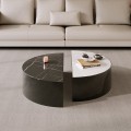 Table basse en marbre noir et blanc moderne