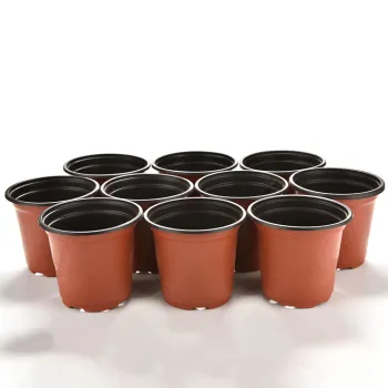 10Pcs/set Plastic Nursery Pot Contain Flowerpot Desktop Potted Plant Seedlings Planter Pots Home Tool