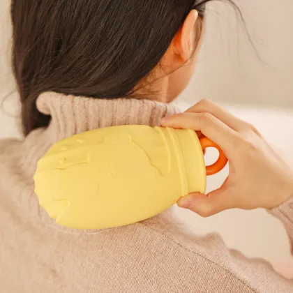 Custom Cute Silicone Hot Water Bag: Portable Reusable Winter Hand Warmer with Cover