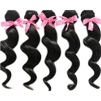 Unprocessed Hair Weft, 100% Virgin Brazilian Hair, Loose Wave, 10 to 32 Inches, Natural Color