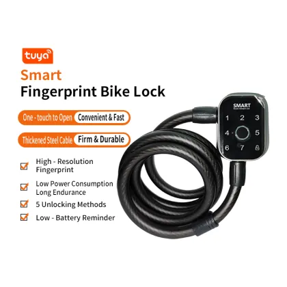 Smart Security Cable Password Fingerprint Bike Lock