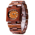 Square Handmade Quartz Wooden Watch