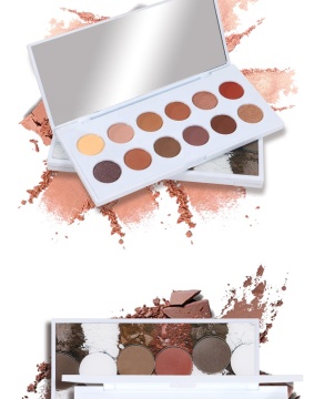 Free Sample Makeup Kit: Comprehensive Beauty Cosmetics including Eyeshadow Palette, Blush, Lip Gloss, Glitter Powder, Concealer, Eye Pencil & Brushes