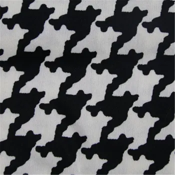 Printed cotton satin with thousand bird pattern