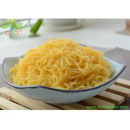 Yum yum 3 minutes instant vegan food konjac glucomannan noodles with carrot