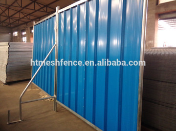 Haotian Blue Color Bond Corrugated Sheet Free Standing Temporary Steel Hoarding Panel Fencing