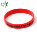 Fashional Style Logo Printed Epoxy Silicone Bracelet