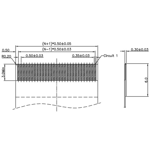 0.5 pitch H1.5 flip-up FPC connectors