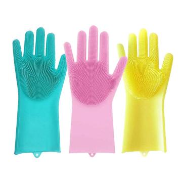 Silicone Dish Washing Sponge Brush & Rubber Gloves
