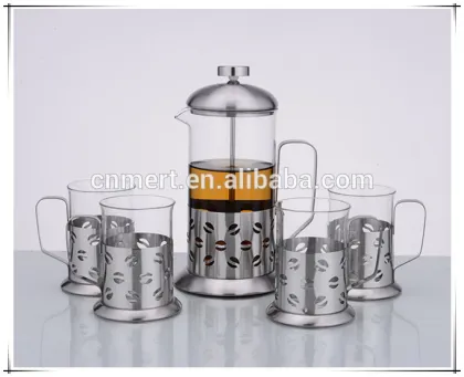 Stainless steel tea and coffee maker sets