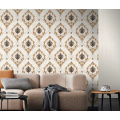 Роскошные виниловые обои штофа для Wallcovering живущей комнаты