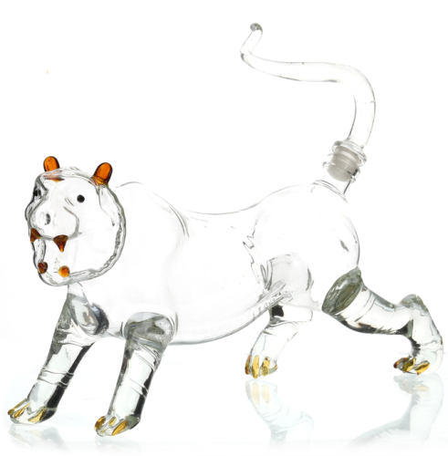 Tiger - shaped Lead Free Crystal Liquor Decanter with