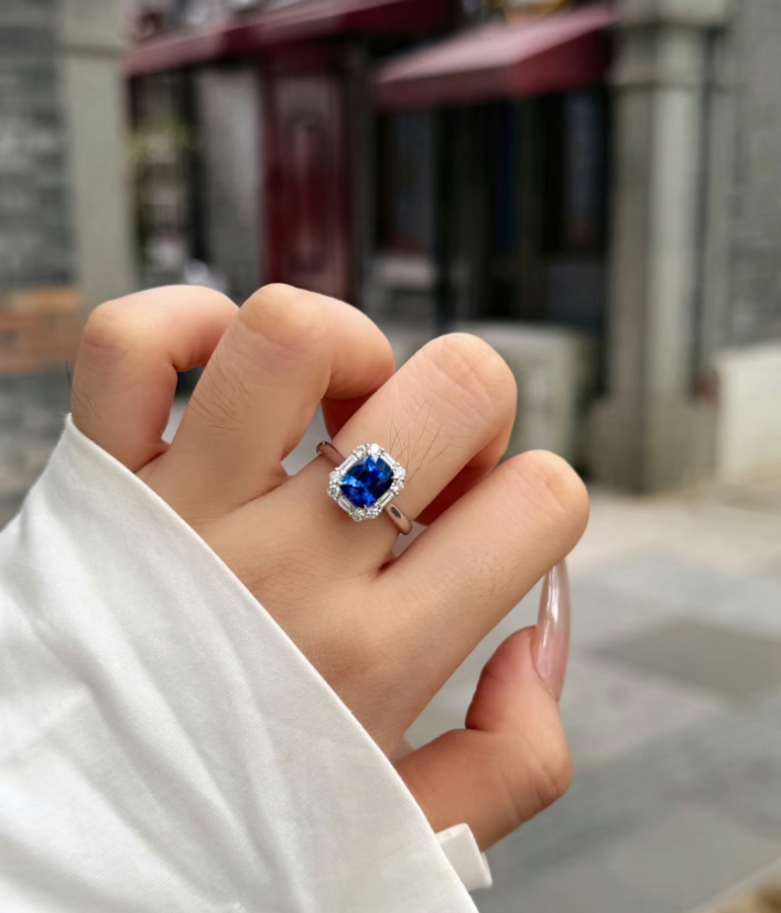 man made blue diamonds