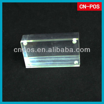 acrylic magnetic label holder for supermarket displaying