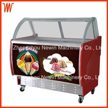 12 Pans Hard Ice Cream Display Cabinet Showcase