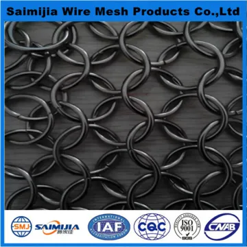 Metal decorative circular rings mesh