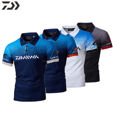 Daiwa Clothing Fishing T Shirt Men Polo Shirt Casual Fishing Shirt Short Breathable Fishing Clothes Outdoor Summer Fishing wear