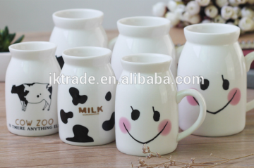 Wholesale souvenir gift tea cup mug ceramic cow milk cup with custom logo