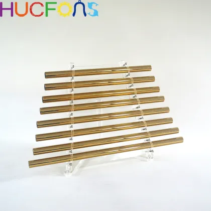 HF Titanium Gold Crystal Singing Harp 8 Tubes Quartz Sound Harp