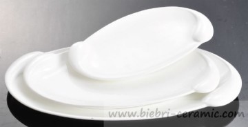 Großhandel 8 Zoll super elfenbeinfrei cremiges weißes Restaurant Hotel Porzellanplatten rechteckig