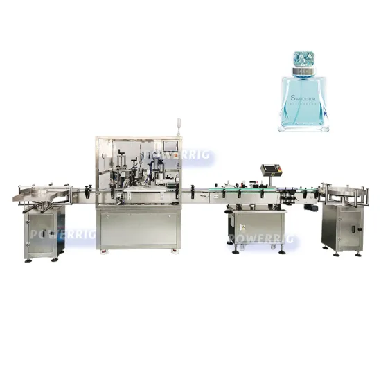 Full Automatic 2ml Spray Bottle Filling and Capping Machine with Rotary Pump, Crimping, and Vacuum Sealing for Glass Perfume Bottles