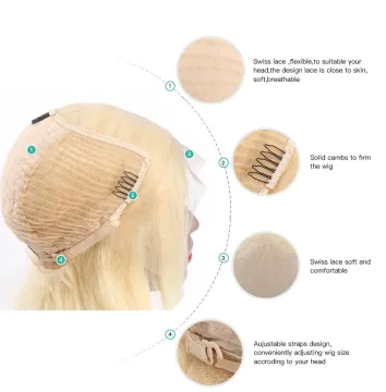 cheap honey blonde human hair lace front bob wig,613 transparent hd lace frontal wig,pre-plucked virgin human hair 613 bob wig