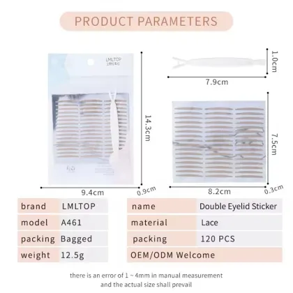 Hot Style Natural Invisible Big Eye Waterproof Lace Eyelid Tape