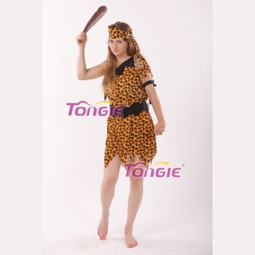 Adult Jungle Caveman Costume Fancy Tarzan Ancient Stone Age Party Dress