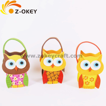 2015 new Lovely owl shape felt basket Yiwu hot sale 2014