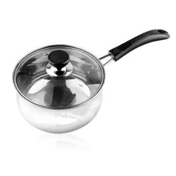 Stainless Steel Single Handle Milk Heating Cooking Pot