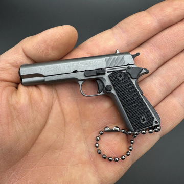 Manufacturer Metal Toy 1:3 Cute Pistol Handgun Keychain - Colt 1911 Miniature Model Gun Keychain