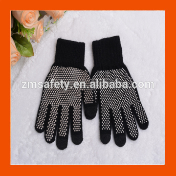 Black PVC Dots iPhone Touch Conductive Gloves
