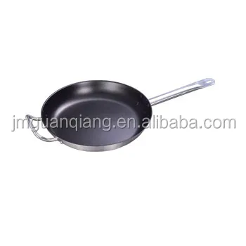 Stainless Steel Compound Bottom Non-Stick Flat Frying Pan with Handle