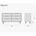 Luxus sechs Schubladenschrank mit Stahlfüßen