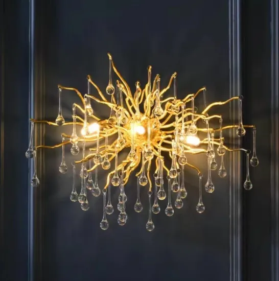 Luxury Modern Glass Crystal Wall Lamp for Villa, Restaurant, Hotel (3000K LED)