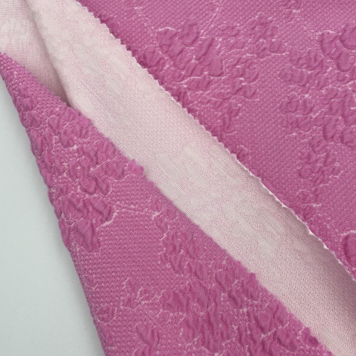 Cotton Blended Flower Jacquard Fabric