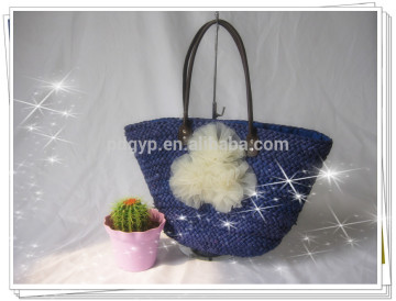 New design and Bright color straw beach bag