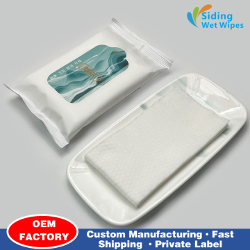 5 customized logo patterned dining wipes