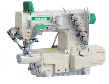 Direct drive small cylinder bed interlock sewing machine with automatic trimmer