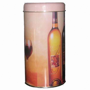 One Bottle Metal Wine Box in Cylinder Shape,OEM and ODM Accepted