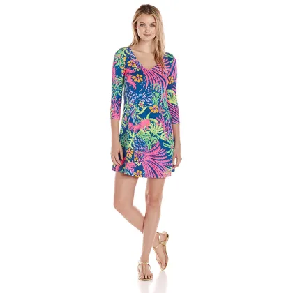 Chinese Clothing Manufacturers Women Casual One Piece Floral Beach Dress for Girls