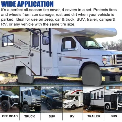  MESOROCK Anti-UV Waterproof Tire Covers 4-Pack for RV 