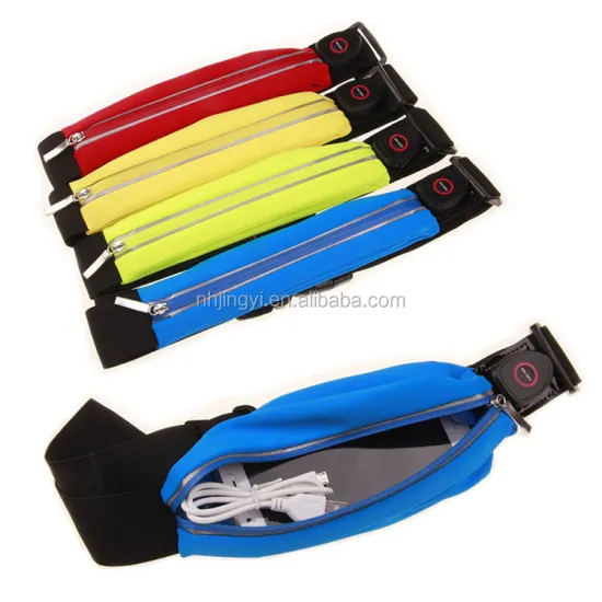 USB Rechargeable Waterproof Reflective Waist LED Flashlight with Elastic Running Belt