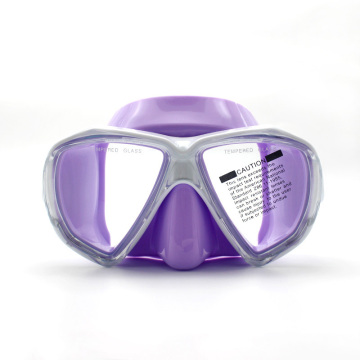 Goggli per immersioni per bambini con lente temperata in silicone liquido per nuotare e snorkeling