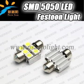 31mm 6SMD 5050 LED C5W Festoon interior Dome Reading Light Bulb Car