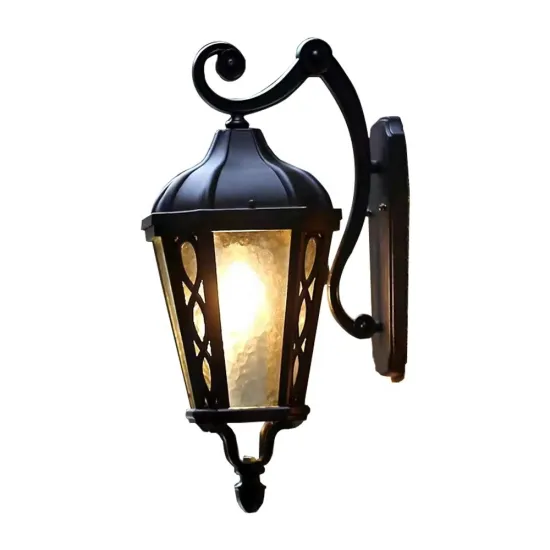 LED Outdoor Lighting: Waterproof European Balcony, Porch, Garden, Villa Door, and Wall Lights in Black E27 Socket