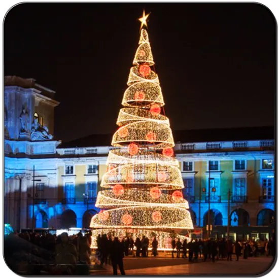 Shopping Squares Giant Outdoor Christmas Tree Decorations