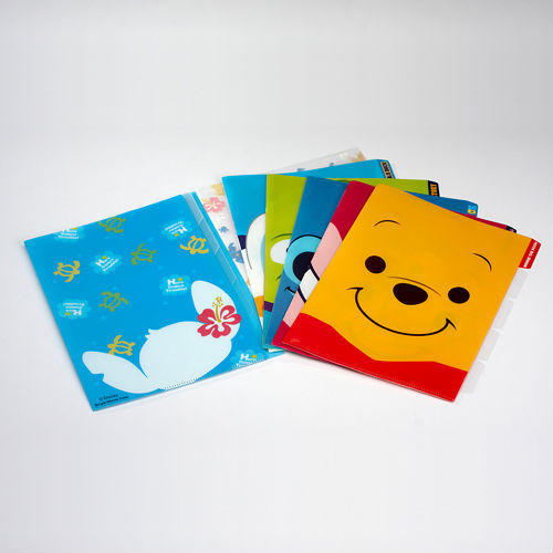 colorful Printed plastic file folders with pockets